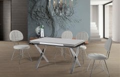 Dubai Beyaz Krom Masa Takımı