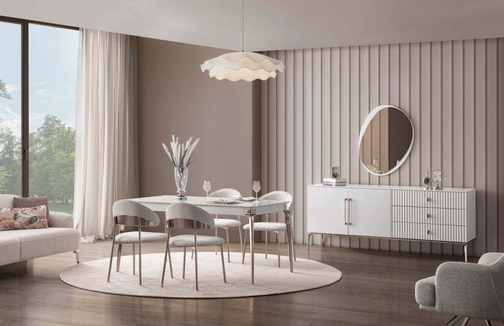 Bronz Yemek Odası Takımı