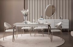 Bronz Yemek Masası Takımı